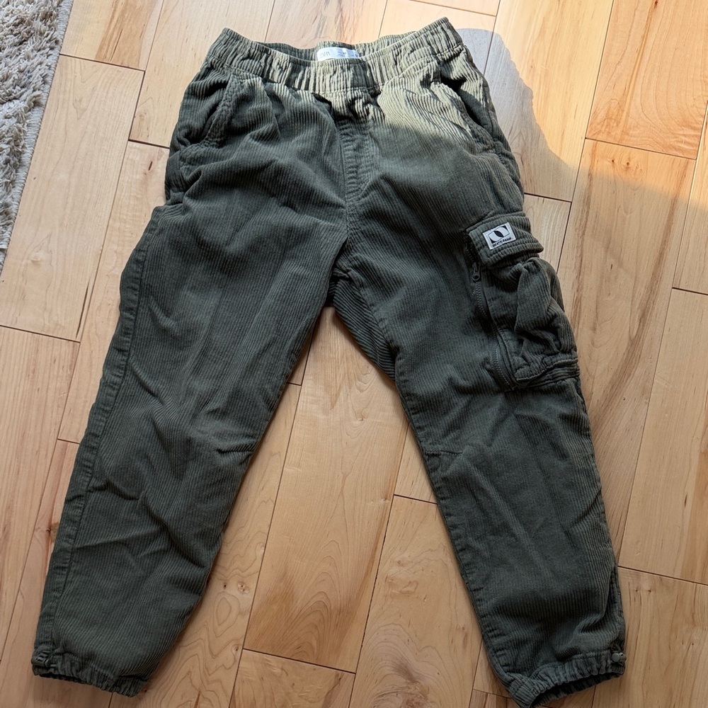 Zara kids Olive Green Corduroy Pants